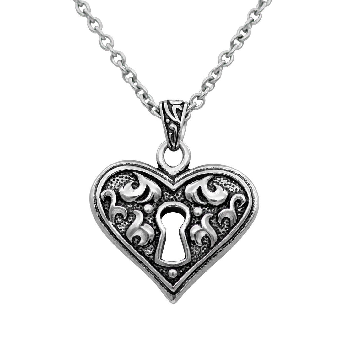 Guarded Heart Keyhole Necklace - Reversible - Brand My Case