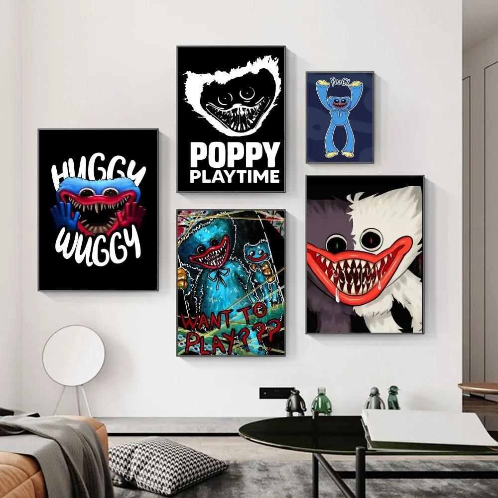 H-Huggy-Poster-W-Wuggy Game Classic Movie Poster Paper Print Home Living Room Bedroom Entrance Bar Restaurant Art Painting Decor - Brand My Case