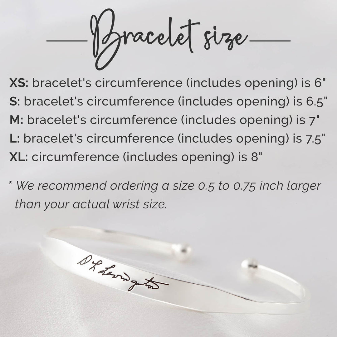 Handwritten Bracelet Memorial Handwriting Jewelry - Brand My Case