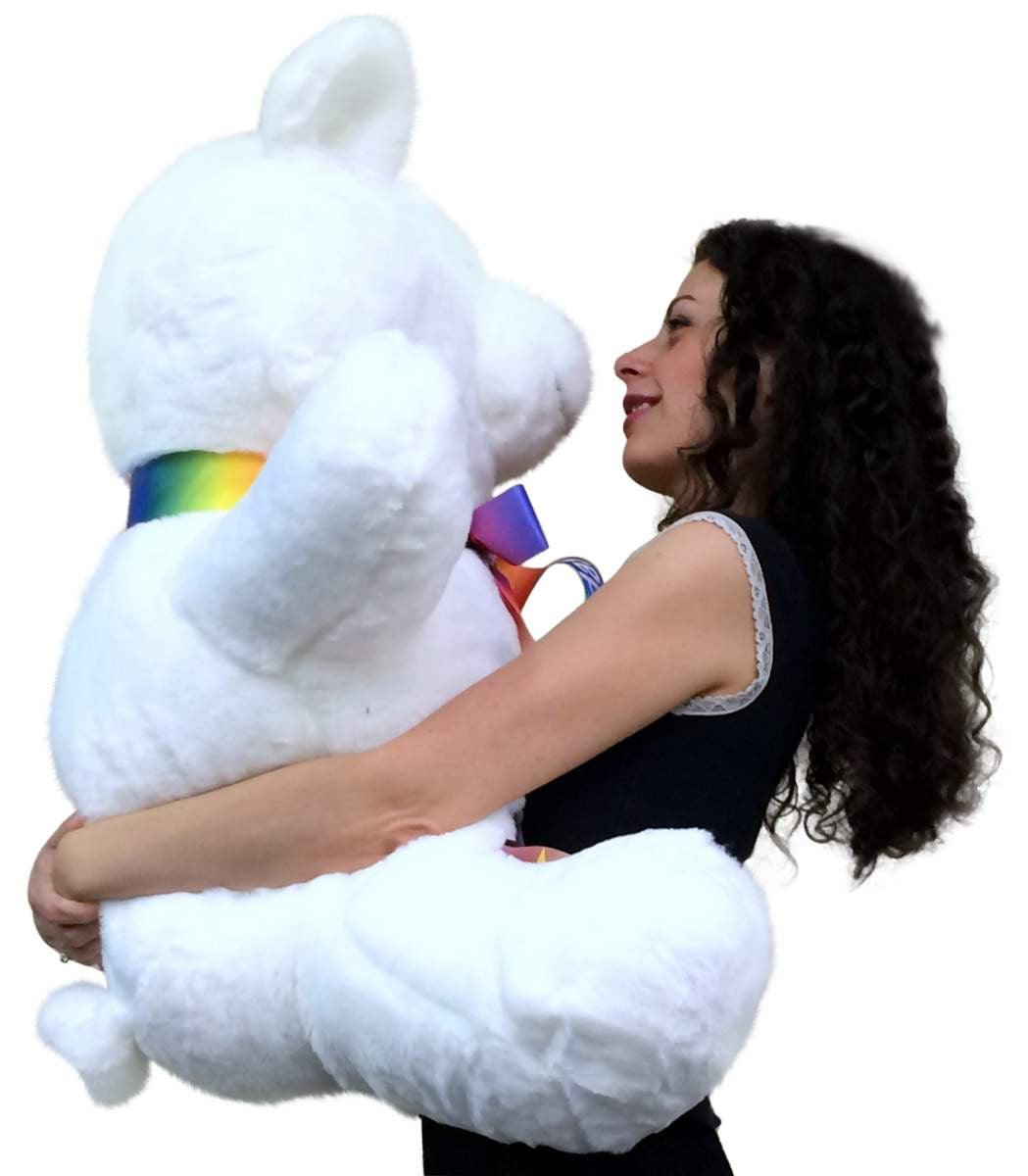 Happy Birthday Giant Teddy Bear 36 Inches Soft, Has Removable Rainbow - Brand My Case