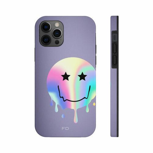 Happy Face with Stars Tough Case for iPhone with Wireless Charging - Brand My Case