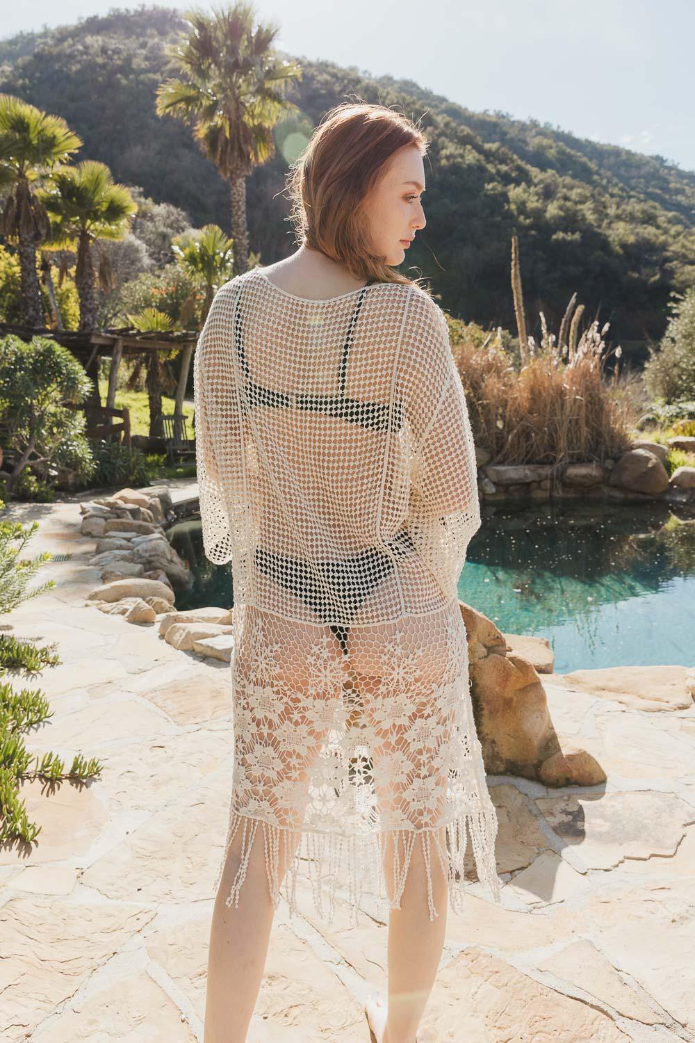 Happy Summer Crochet Tassel Kimono - Brand My Case