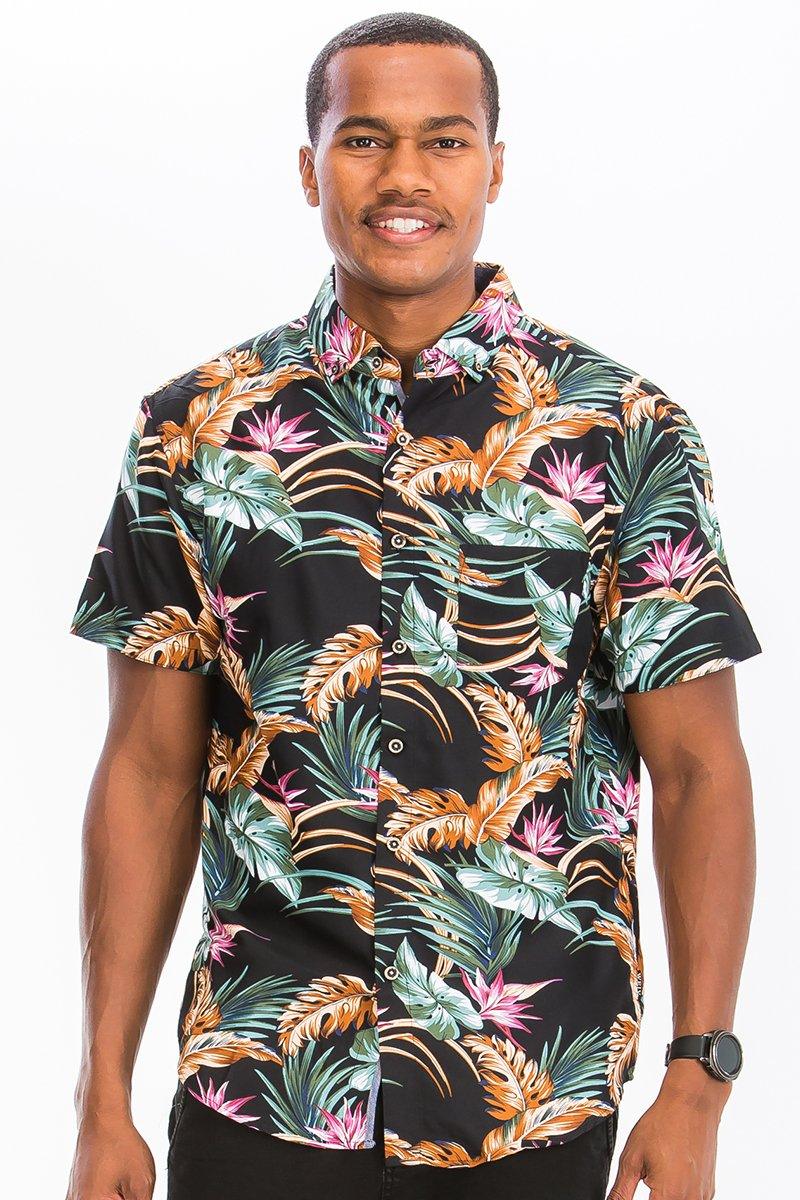 Hawaiian Print Button Down Shirt - Brand My Case