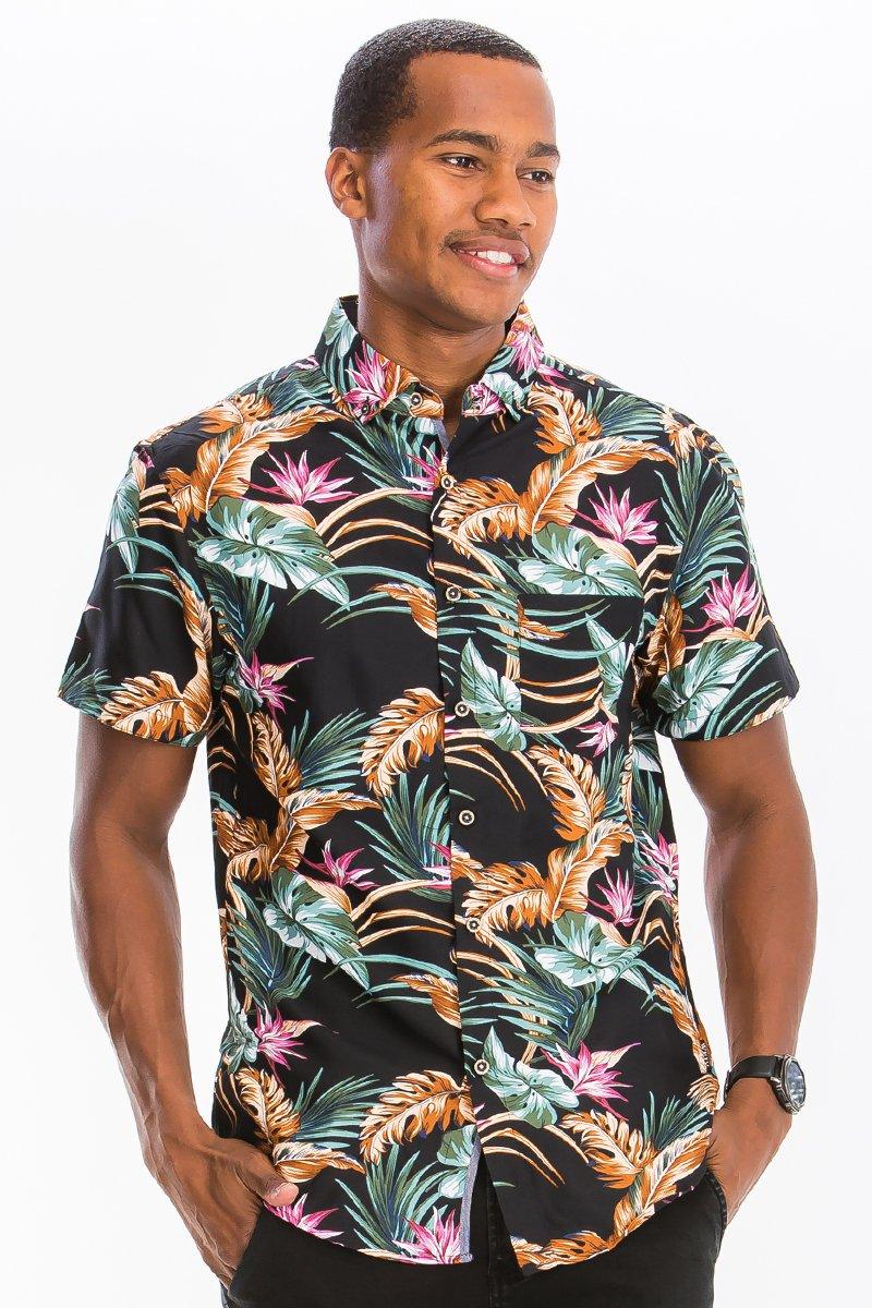 Hawaiian Print Button Down Shirt - Brand My Case