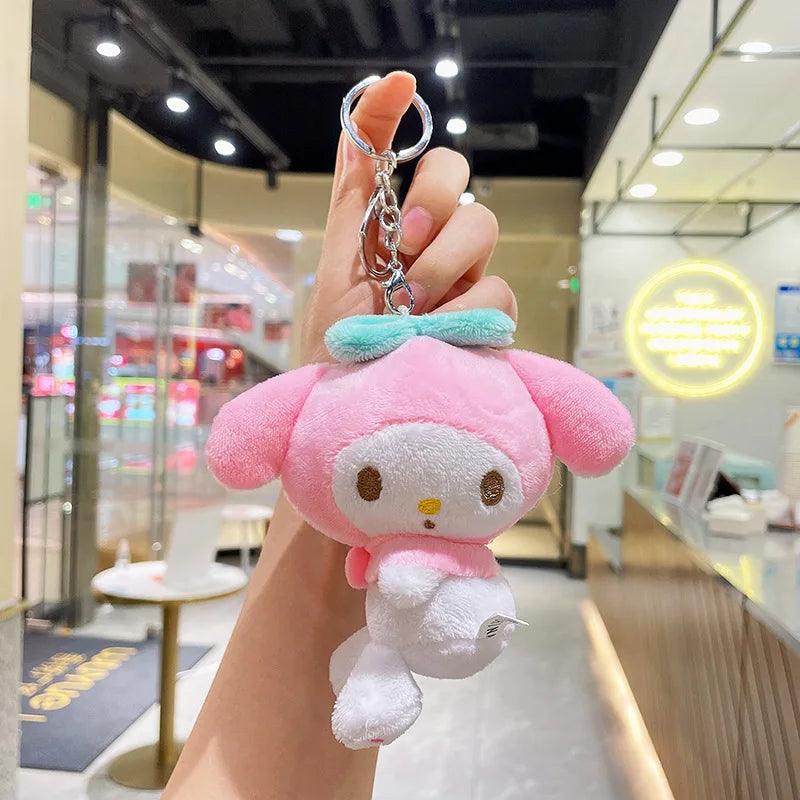 Hello Kitty Plush Doll - Kawaii Anime Cartoon Bow KT Cat Cute Stuffed Pendant for Kids Birthday Gift - Brand My Case