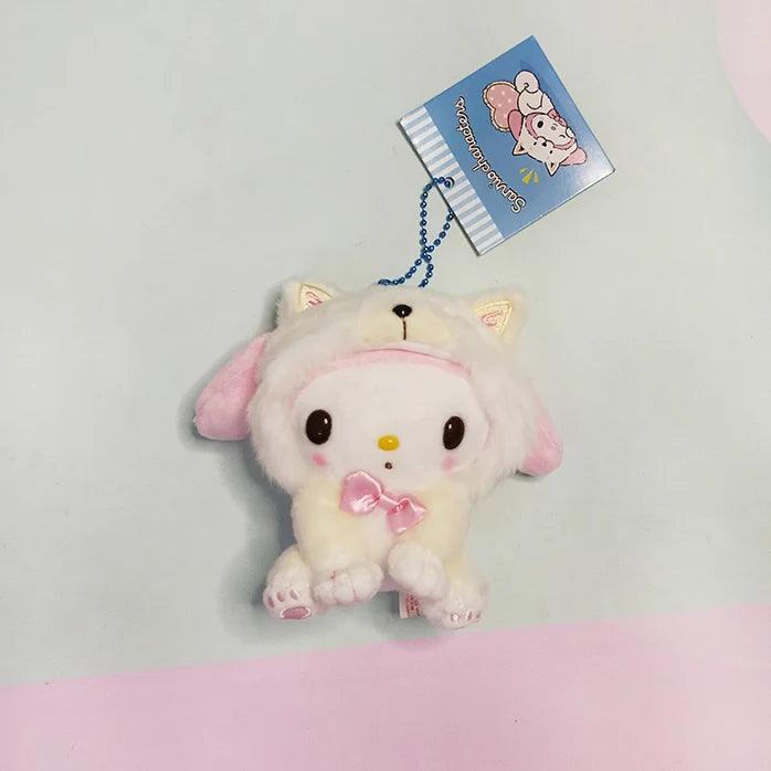 Hello Kitty Plush Doll - Kawaii Anime Cartoon Bow KT Cat Cute Stuffed Pendant for Kids Birthday Gift - Brand My Case