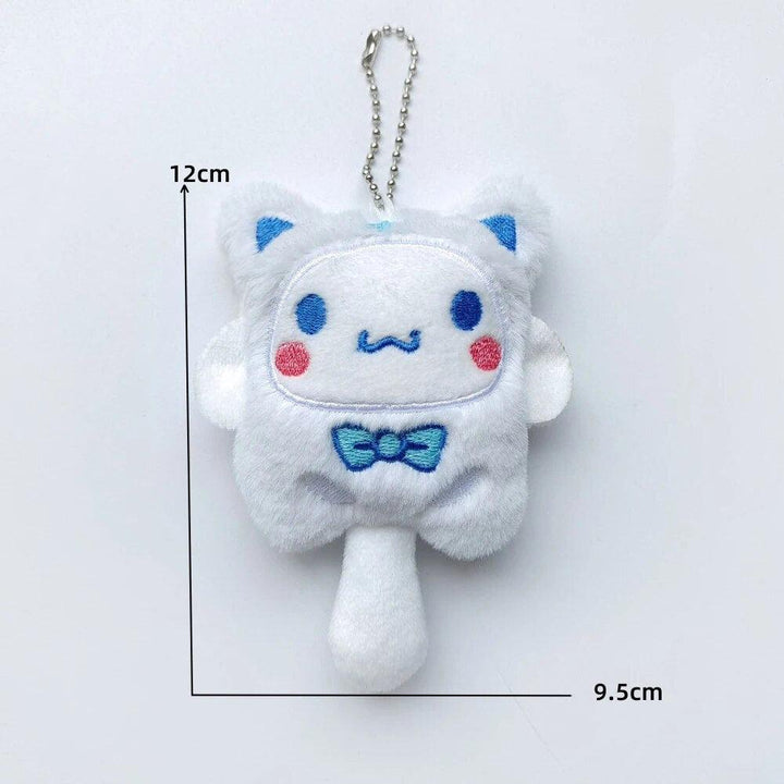 Hello Kitty Sanrio 10Cm Keychain Kuromi Cinnamoroll Cross Dressing Plush Doll Kawaii My Melody Anime Cartoon Plushie Toy Gifts - Brand My Case