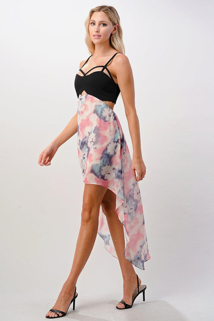 High Low Maxi Print Cami Top Dress - Brand My Case