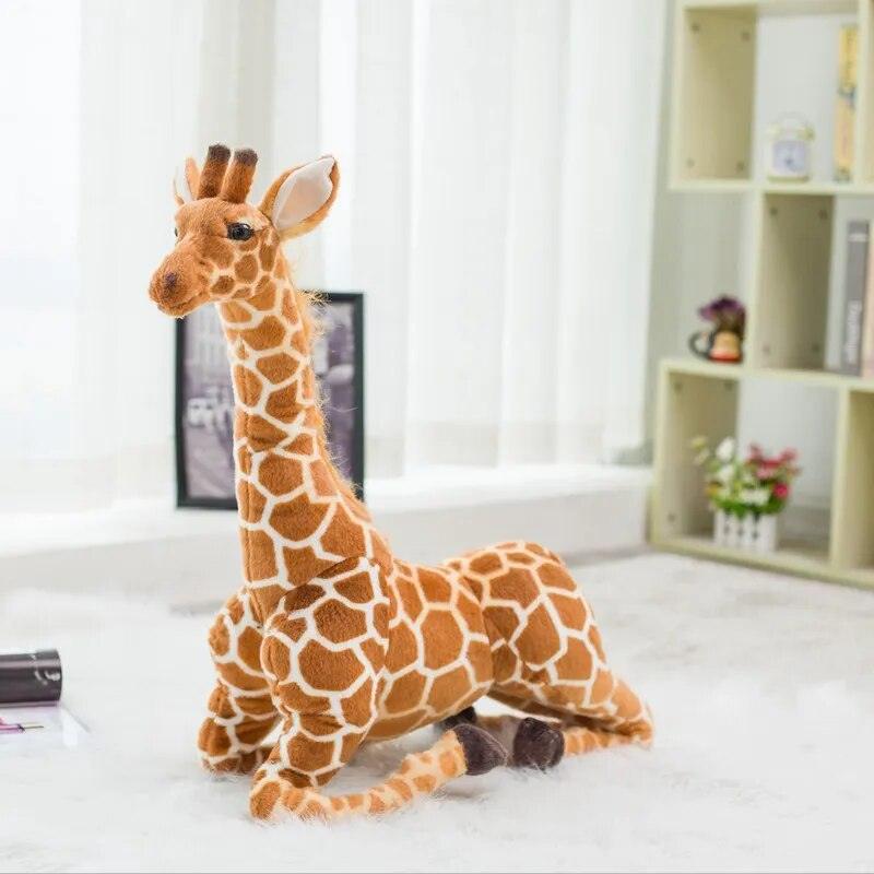 High Quality 140cm Simulation Giraffe Plush Toys Cute Stuffed Animal Soft Giraffe Doll Birthday Gift Kids Toy - Brand My Case