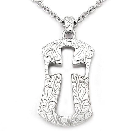 Hollow Cross - Cross Outline Necklace - Brand My Case