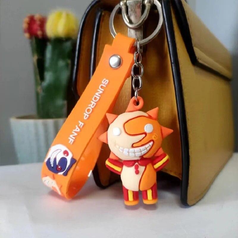 Hot Sundrop fnaf Keychain Flip Sun Moon Clown Poppy Playtime Key Ring Huggy Wuggy Security Vulnerability BOSS Bag key chain Gift - Brand My Case