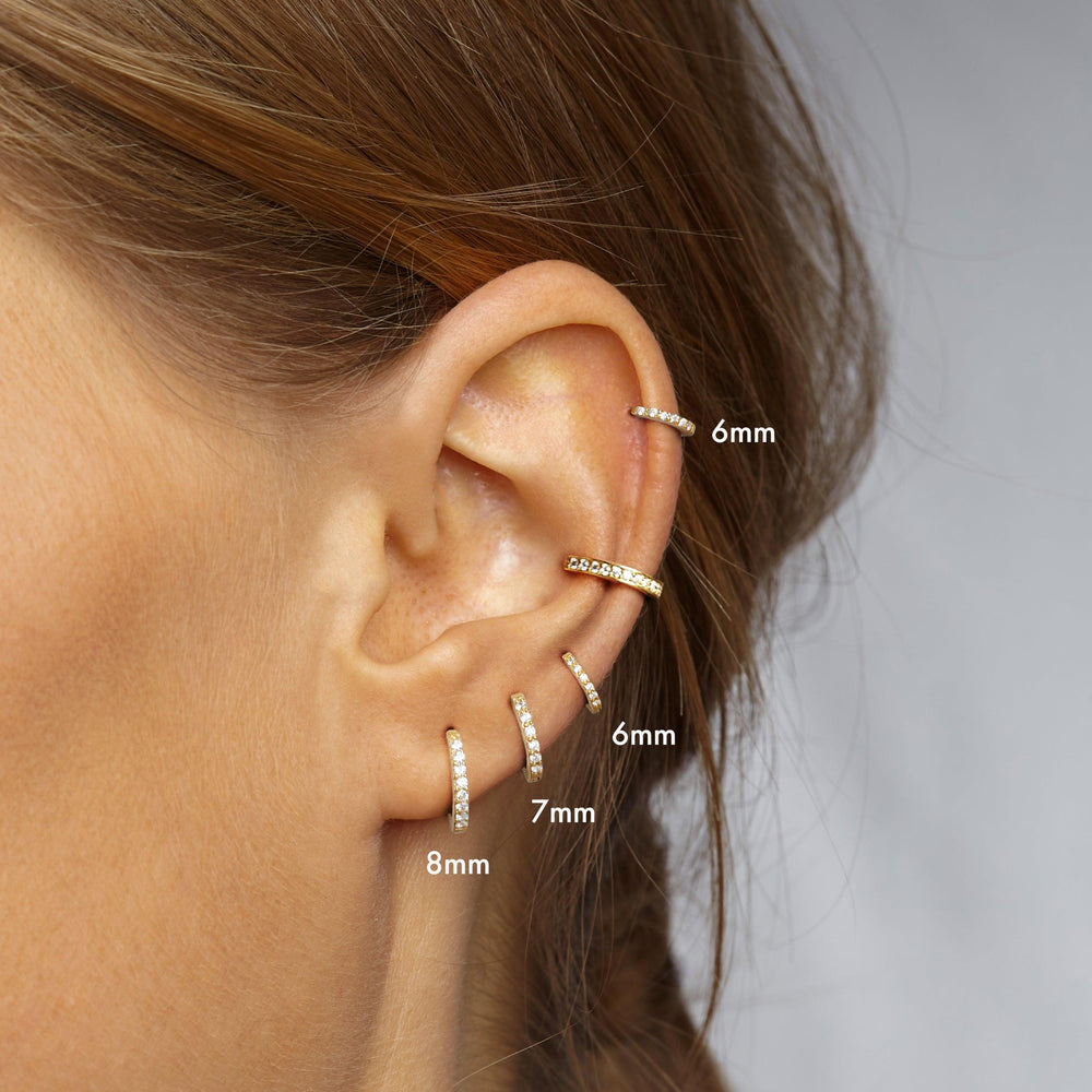 Huggie Cartilage Hoop Earrings Gold Ear Cuff - Brand My Case