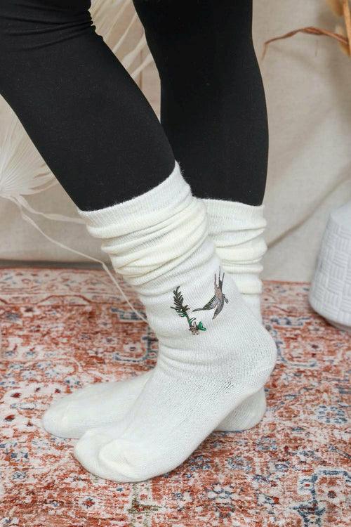 Hummingbird Knee High Socks - Brand My Case