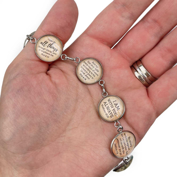 I Love Books - Glass Charm Stainless Steel Bracelet with Dangling - Brand My Case