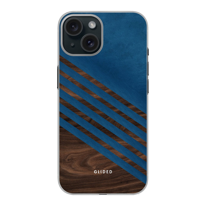 Blue Wood - iPhone 15 Handyhülle