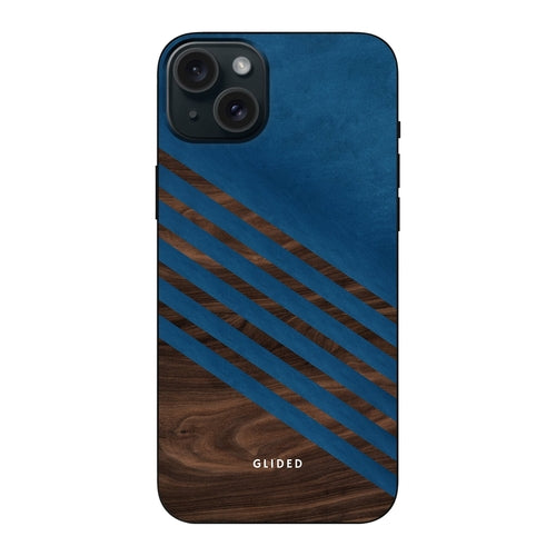 Blue Wood - iPhone 15 Plus Handyhülle