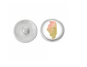 Illinois Peach and Gold Pastel Snap - Pair with our Base Pieces - - Brand My Case