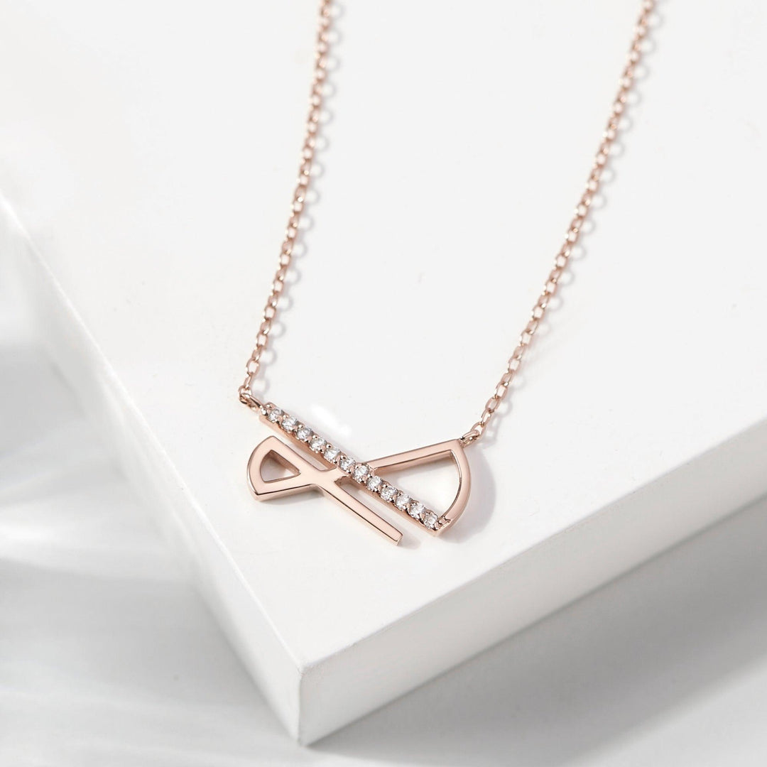 Infinite Necklace for Women, Infinity Necklace With Stone, White CZ - Brand My Case