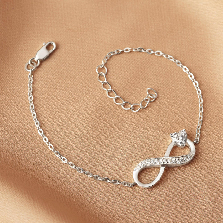 Infinity Charm Bracelet With Stone, Infinity Shape Bracelet, Stone - Brand My Case