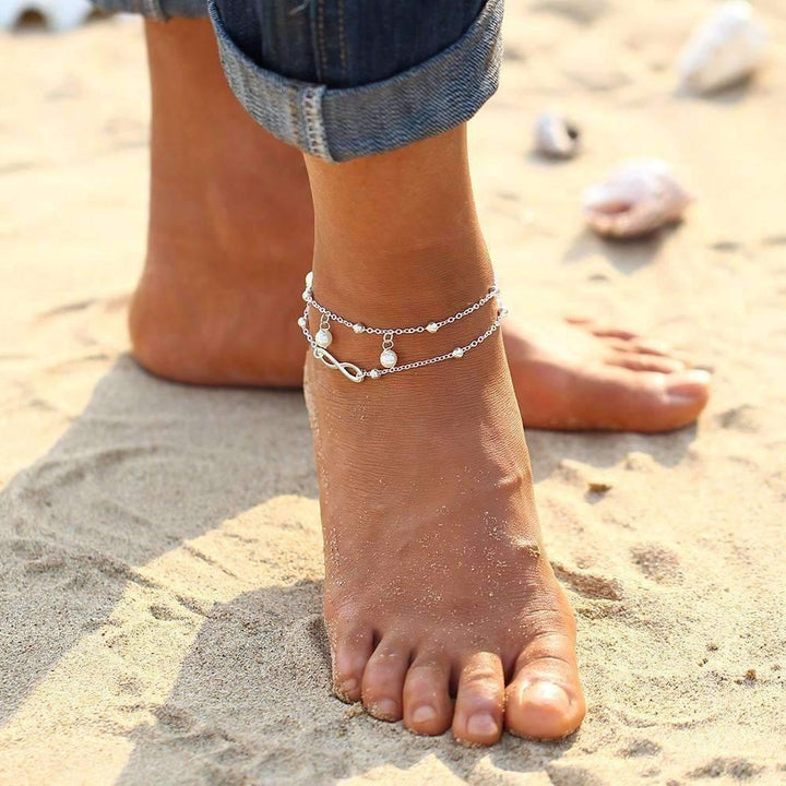 Infinity Pendent Pearl Anklet - Brand My Case
