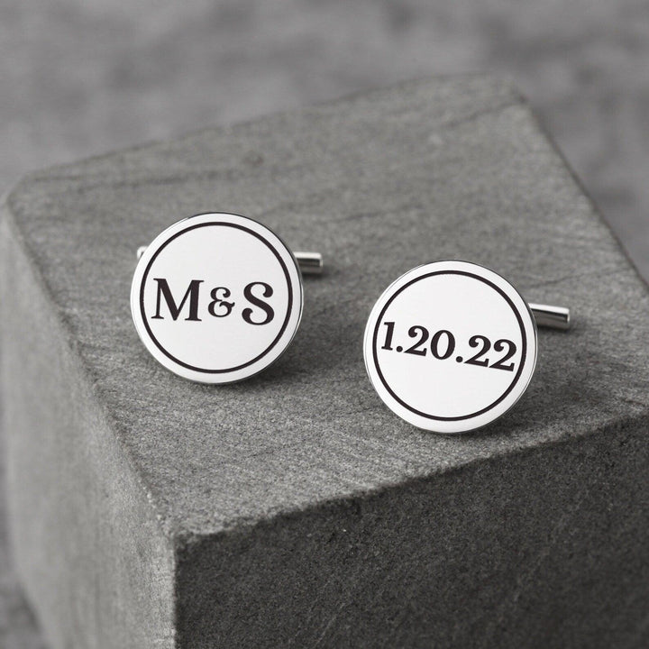 Initials Cufflinks, Grooms Gift From Bride, Personalized Cufflinks - Brand My Case