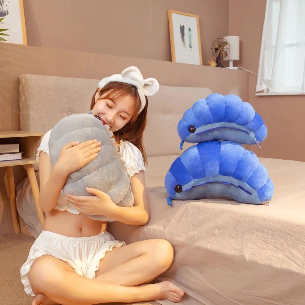Ins Hot Creative Simulation Insect Plush Toys Soft Cartoon Isopod Nap Pillow Back Cushion Birthday Gifts Doll for Kids Girls - Brand My Case
