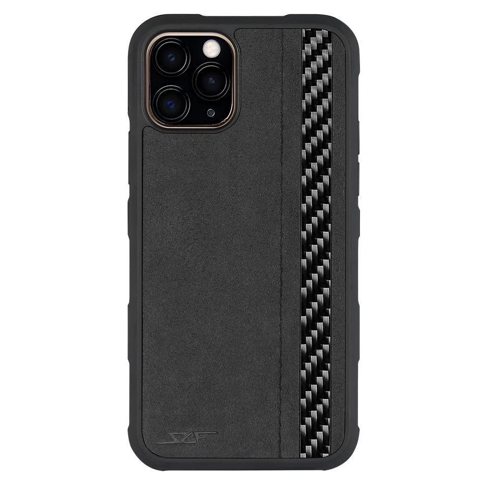 iPhone 11 Pro Max Alcantara & Real Carbon Fiber Case | ARMOR Series - Brand My Case