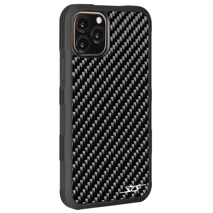 iPhone 11 Pro Max Real Carbon Fiber Case | ARMOR Series - Brand My Case