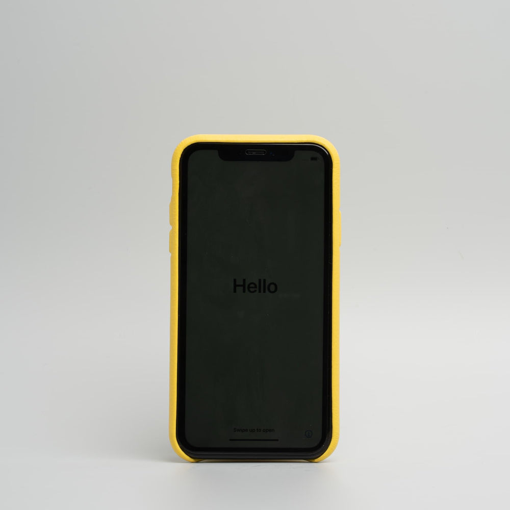 iPhone 11 Yellow leather case - Blank - Brand My Case