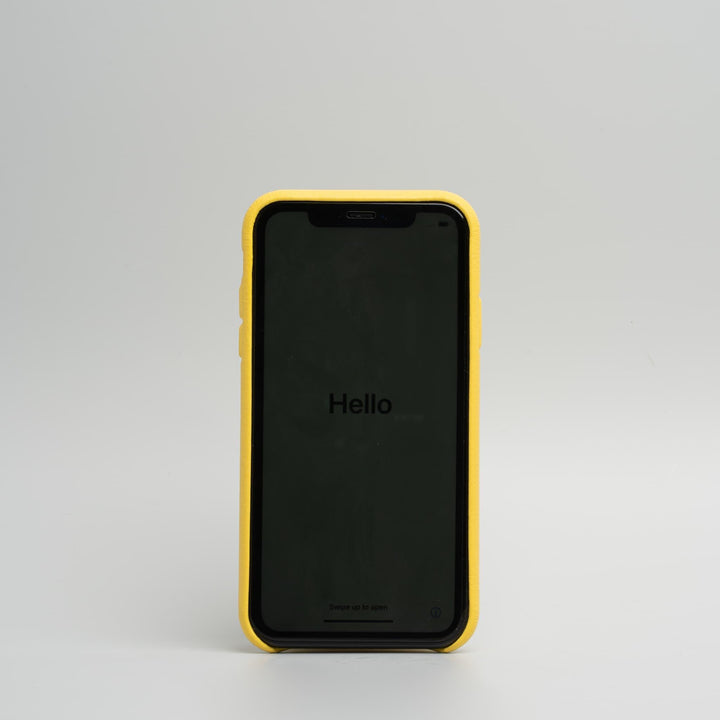 iPhone 11 Yellow leather case - Blank - Brand My Case