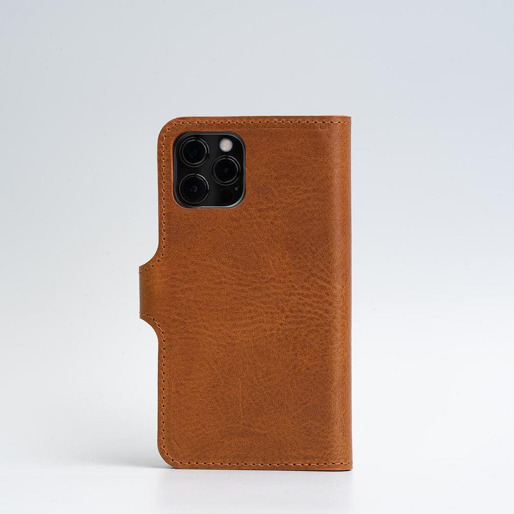 iPhone 12/13 series Full-Grain Leather Folio Case Wallet with MagSafe - Brand My Case