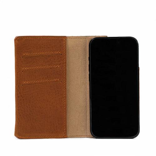 iPhone 14 series Leather Folio Case Wallet with MagSafe - The - Brand My Case