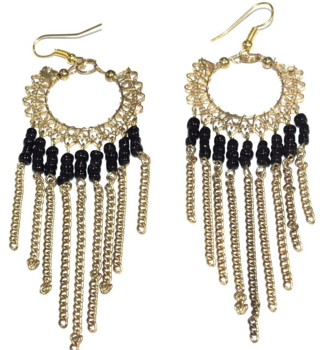 Jaali Chains And Filigree Beaded Earrings - Brand My Case