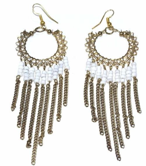 Jaali Chains And Filigree Beaded Earrings - Brand My Case