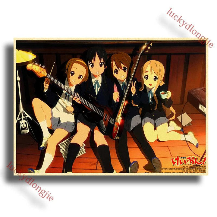 Japan K-On Anime Music Poster - Classic Wall Art - Retro Home Living Room Decor - Brand My Case