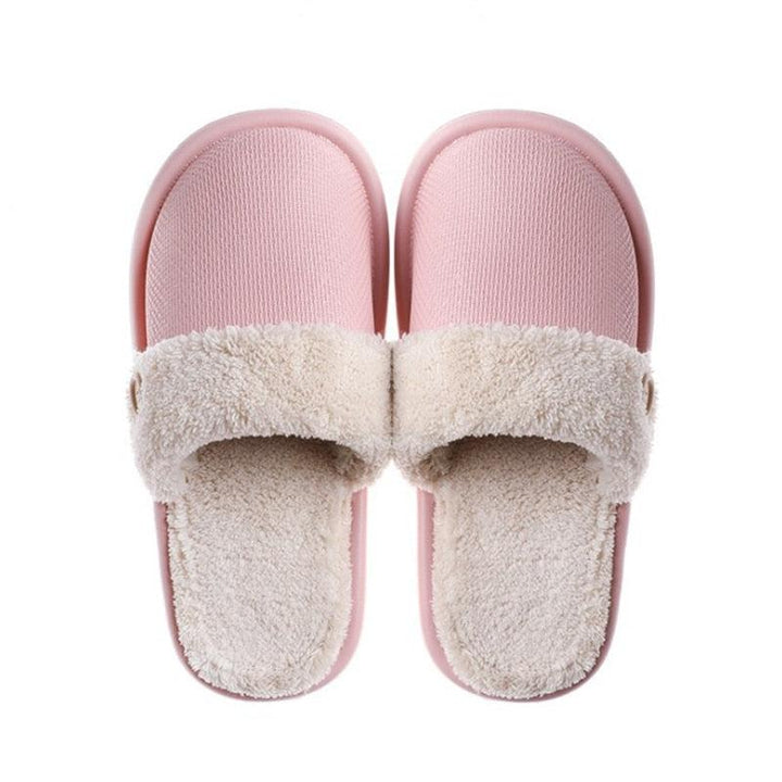 JIANBUDAN Plush warm Home flat slippers Lightweight soft comfortable winter slippers Women's cotton shoes Indoor plush slippers - Brand My Case