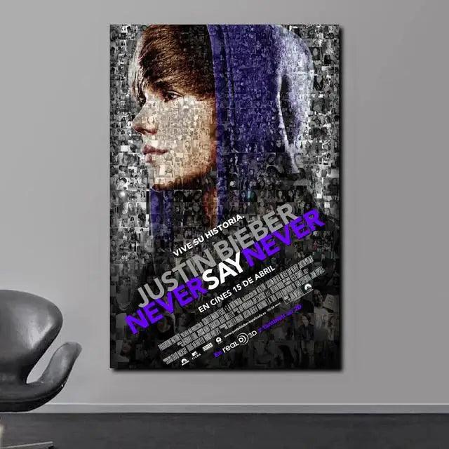 Justin Bieber Poster - Singer Wall Art Print - Home Decor Gift for Fans - Brand My Case