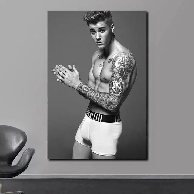 Justin Bieber Poster - Singer Wall Art Print - Home Decor Gift for Fans - Brand My Case