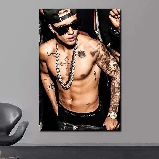 Justin Bieber Poster - Singer Wall Art Print - Home Decor Gift for Fans - Brand My Case