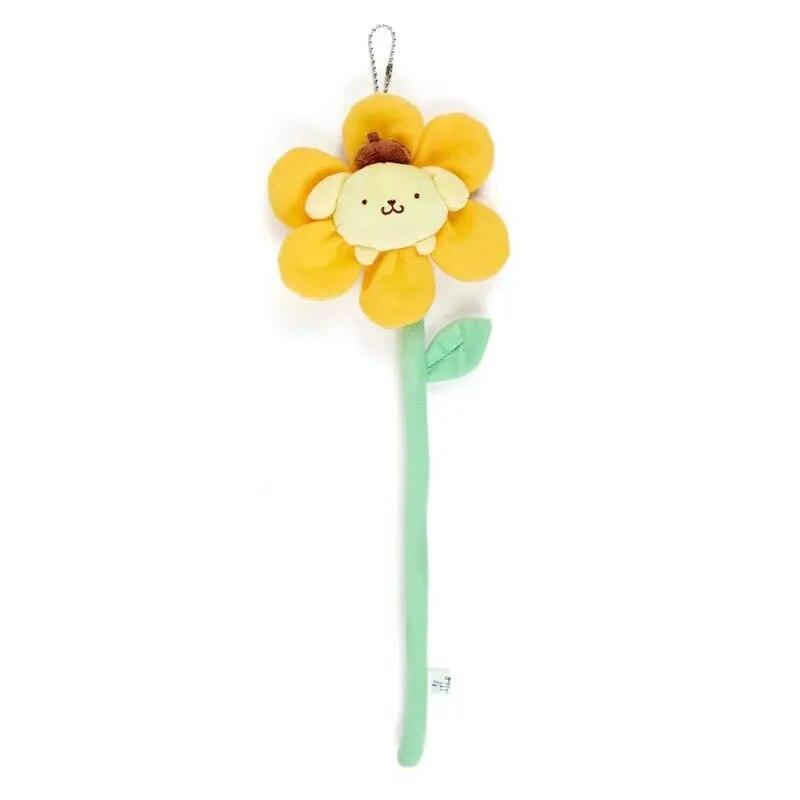 Kawai Anime Sanrios Melody Cinnamoroll Kuromi Sun Flower Plush Toy Pendant Bendable Flower Doll Toy Girls bouquet Gift - Brand My Case