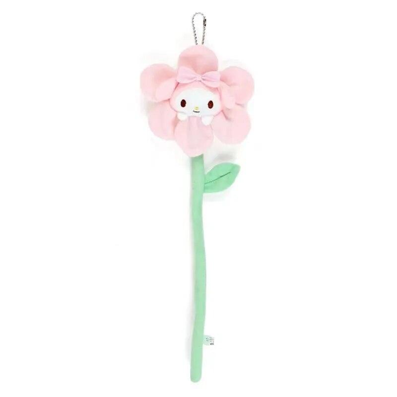 Kawai Anime Sanrios Melody Cinnamoroll Kuromi Sun Flower Plush Toy Pendant Bendable Flower Doll Toy Girls bouquet Gift - Brand My Case