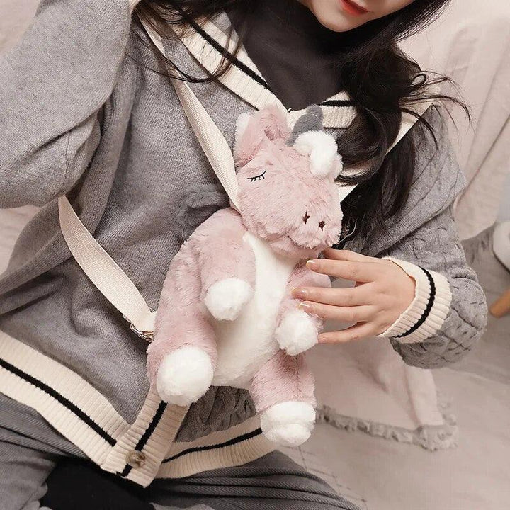 Kawaii Anime Plush Washable Backpack Shoulder Bag PP Cotton Padded Full Fabric Soft Comfortable - Brand My Case