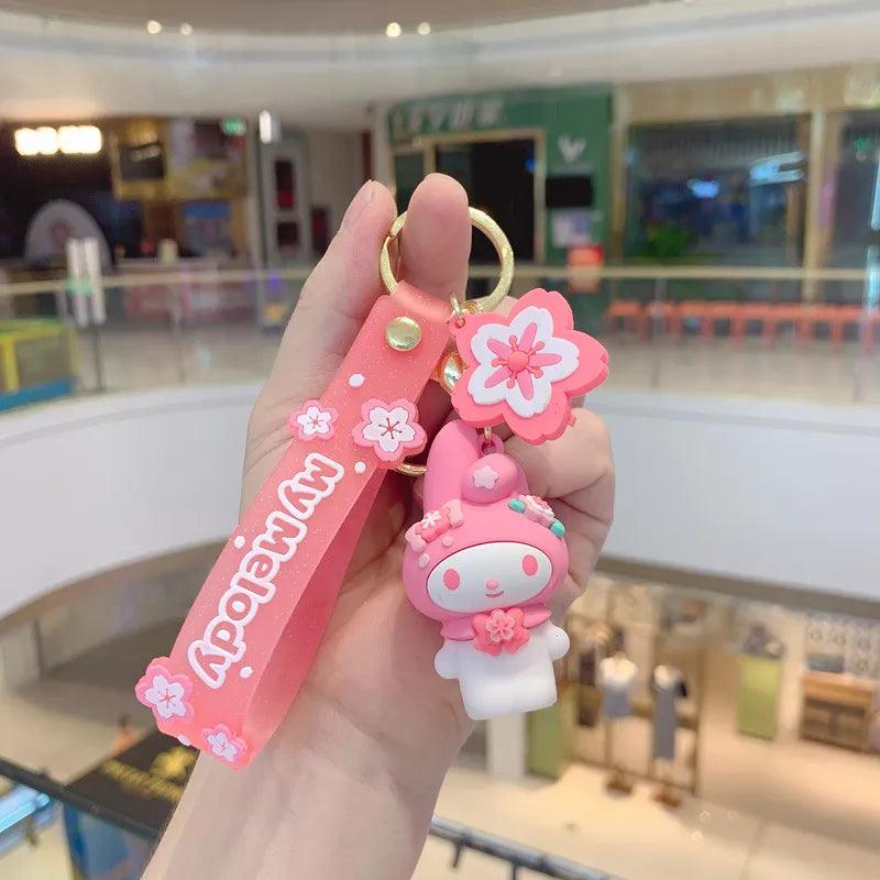 Kawaii Hello Kitty Keychain Sanrio Anime Cartoon Melody Kuromi Cinnamoroll Toys Cute Pendant Dolls Car Key Ring Girl&Child Gifts - Brand My Case