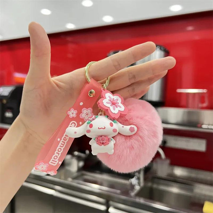 Kawaii Hello Kitty Keychain Sanrio Anime Cartoon Melody Kuromi Cinnamoroll Toys Cute Pendant Dolls Car Key Ring Girl&Child Gifts - Brand My Case