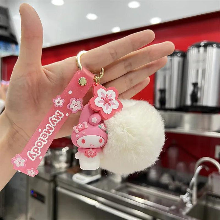 Kawaii Hello Kitty Keychain Sanrio Anime Cartoon Melody Kuromi Cinnamoroll Toys Cute Pendant Dolls Car Key Ring Girl&Child Gifts - Brand My Case