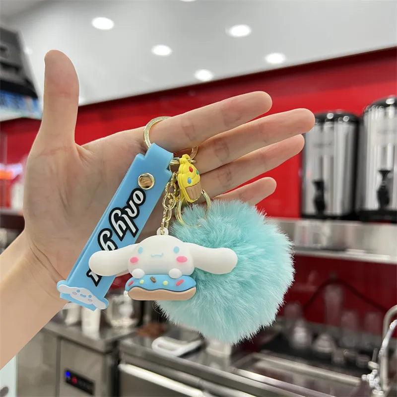 Kawaii Hello Kitty Keychain Sanrio Anime Cartoon Melody Kuromi Cinnamoroll Toys Cute Pendant Dolls Car Key Ring Girl&Child Gifts - Brand My Case