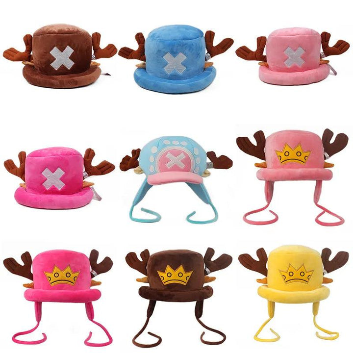Kawaii Japanese Anime One Piece plush toys cosplay Tony Chopper plush cotton hat warm winter hat cartoon cap for children gift - Brand My Case