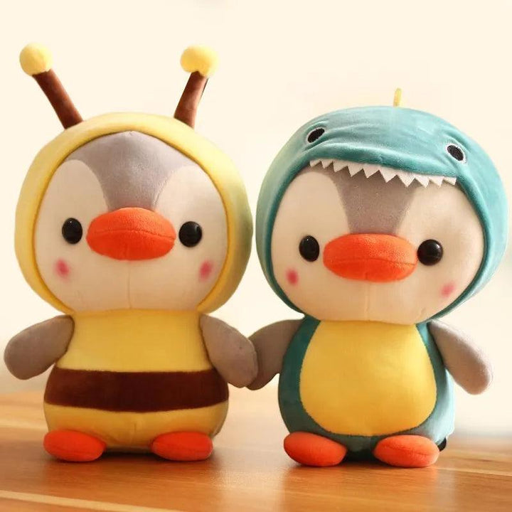 Kawaii Plush Toy Penguin Turn To Dinosaur Frog Unicorn Bee Stuffed Doll Cartoon Animal Birthday Christmas Gift for Kids Children - Brand My Case
