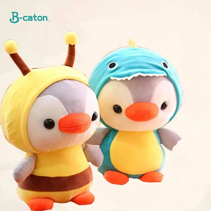 Kawaii Plush Toy Penguin Turn To Dinosaur Frog Unicorn Bee Stuffed Doll Cartoon Animal Birthday Christmas Gift for Kids Children - Brand My Case