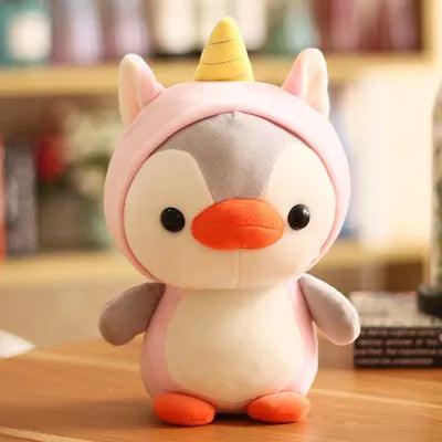 Kawaii Plush Toy Penguin Turn To Dinosaur Frog Unicorn Bee Stuffed Doll Cartoon Animal Birthday Christmas Gift for Kids Children - Brand My Case